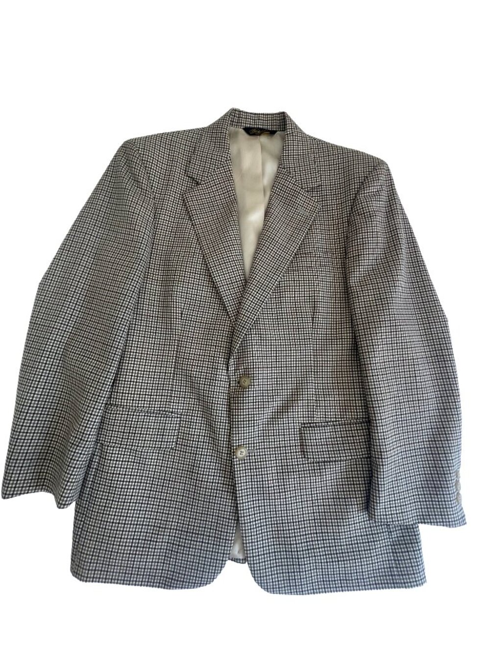 Vintage Brooks Brothers Wool Plaid Blazer 40S Made USA